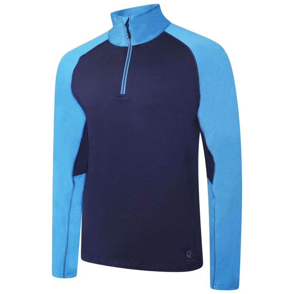Dare 2B Mens Fuser Core Stretch Half Zip Thermal Top / Nightfall Navy/Dark Methy